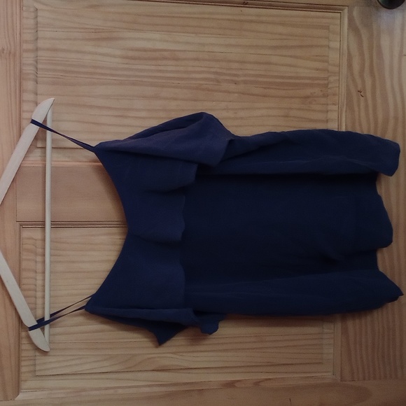 Chaser cold shoulder blue blouse - Picture 2 of 4